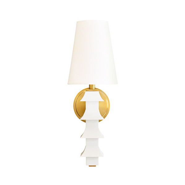 Sedona Tole Pagoda Wall Sconce w/Brass Accent