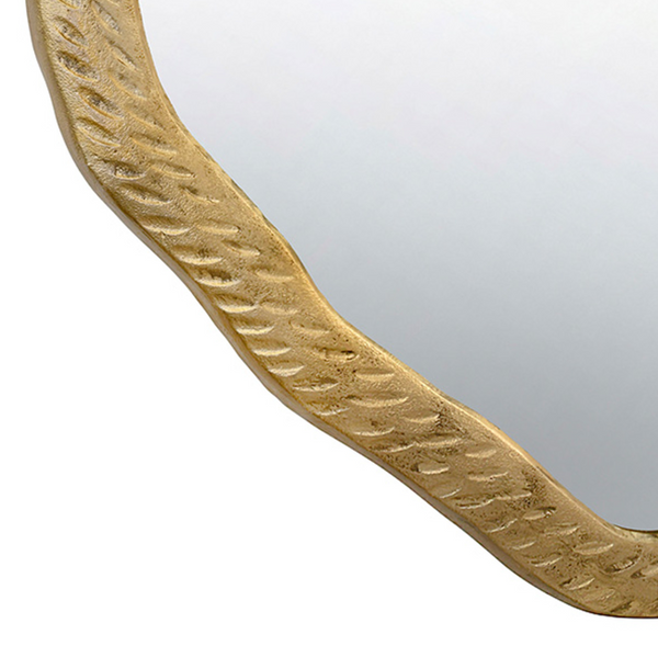 Cadence Round Wall Mirror - Textured Brass or Matte White