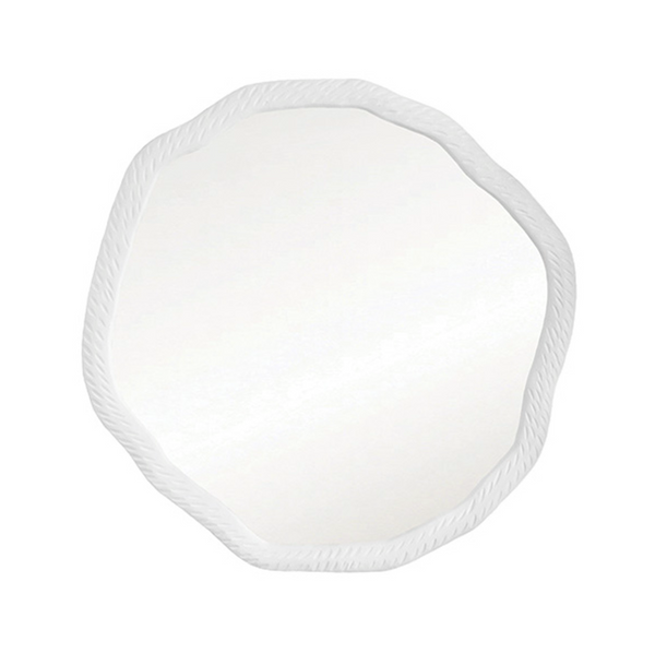 Cadence Round Wall Mirror - Textured Brass or Matte White