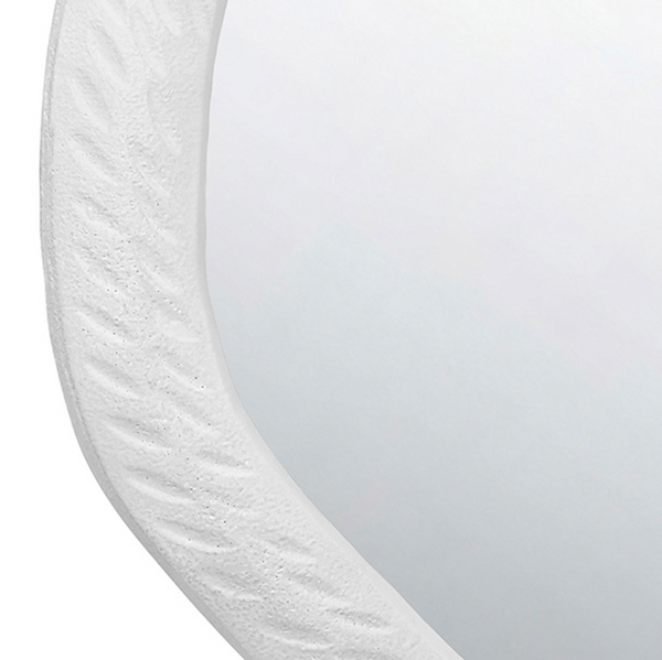 Cadence Round Wall Mirror - Textured Brass or Matte White