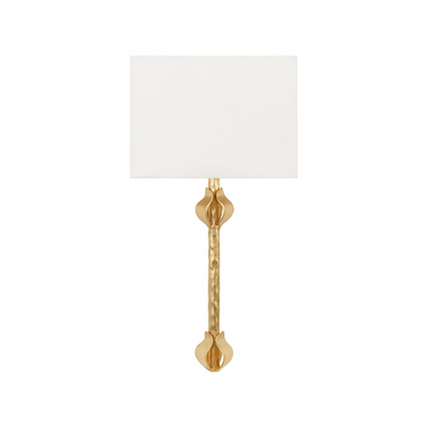 Linda Tole Leaf Wall Sconce - Gold Leaf or Matte White