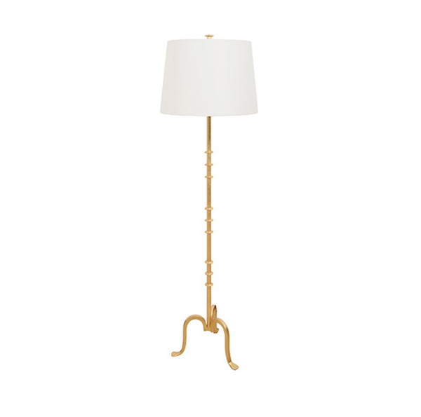 Blakely Gold Leaf Floor Lamp w/Shade