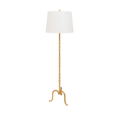 Blakely Gold Leaf Floor Lamp w/Shade