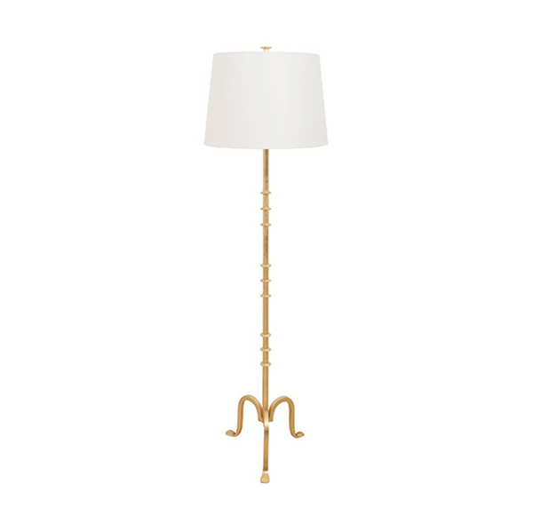 Blakely Gold Leaf Floor Lamp w/Shade