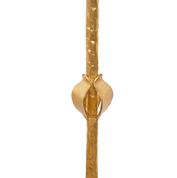 Belinda Tole Leaf Floor Lamp w/Shade - Gold Leaf or Matte White