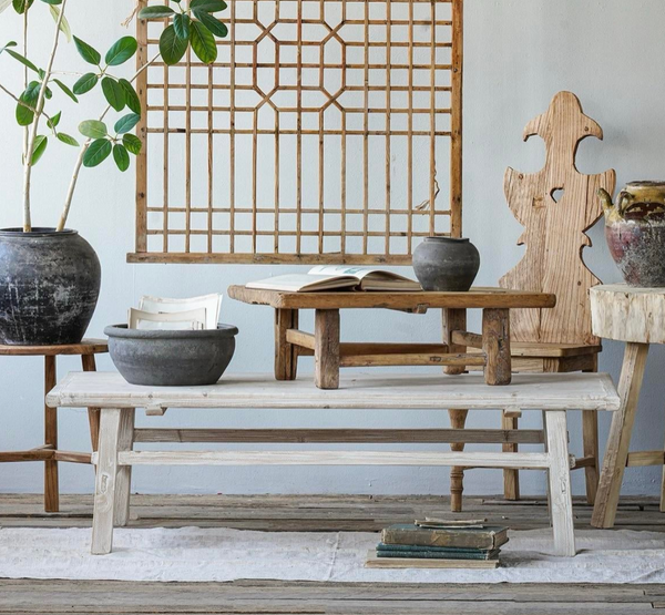 Rustic Elm Wood Coffee Table - Matthew Izzo Collection