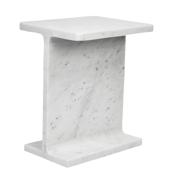 I Beam Marble Side Table - Matthew Izzo Collection