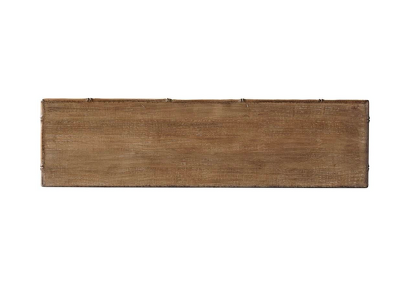 Bahama Faux Bamboo Wood & Rattan Console Table - Matthew Izzo Collection