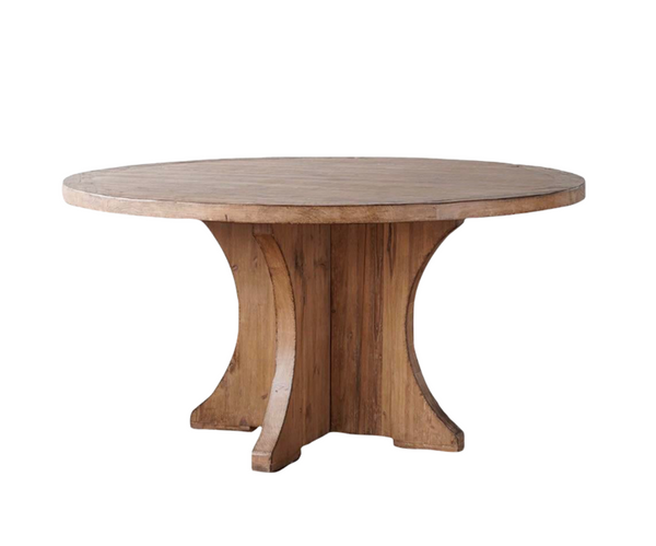 Bridge Hampton 60" Round Pine Wood Dining Table - Matthew Izzo Collection