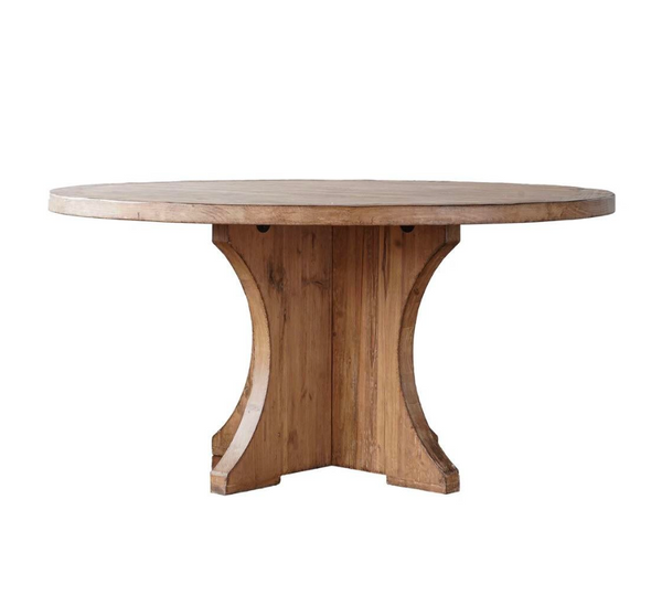 Bridge Hampton 60" Round Pine Wood Dining Table - Matthew Izzo Collection