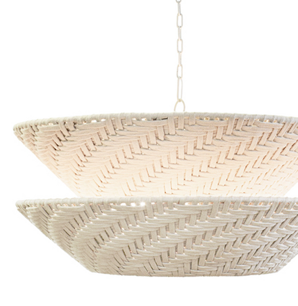 Takoda Cotton Tape Two Tier Pendant Light