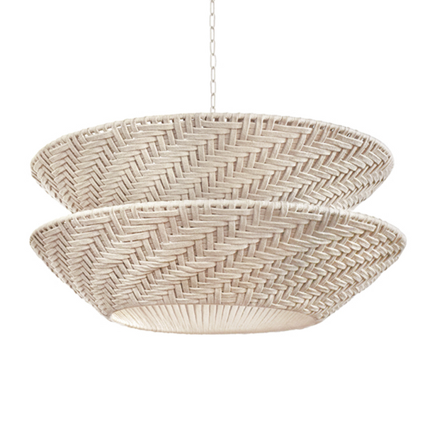 Takoda Cotton Tape Two Tier Pendant Light