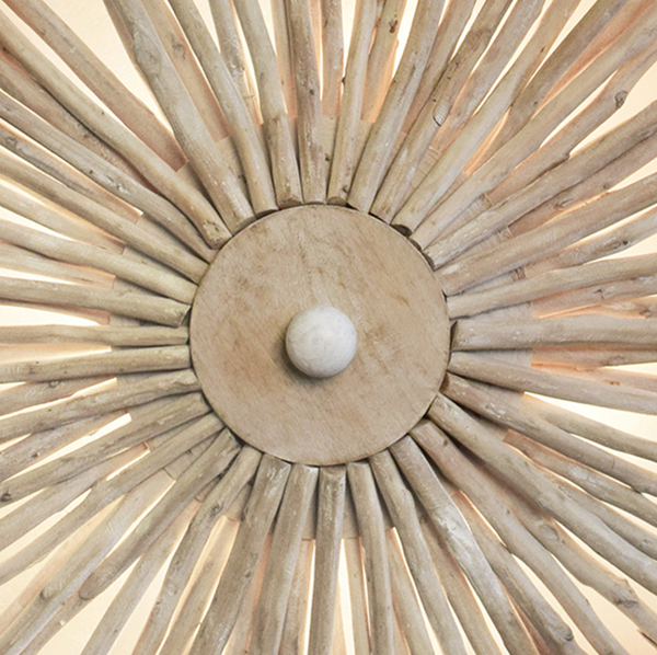 Rio Eucalyptus Wood Wall Sconce/Semi Flushmount Ceiling Light