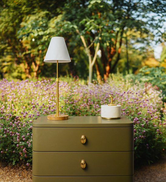 Jace Rechargeable and Adjustable Brass Table Lamp