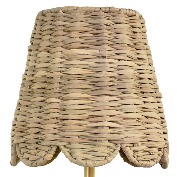 Hallie Rechargeable Table Lamp - Rattan & Brass