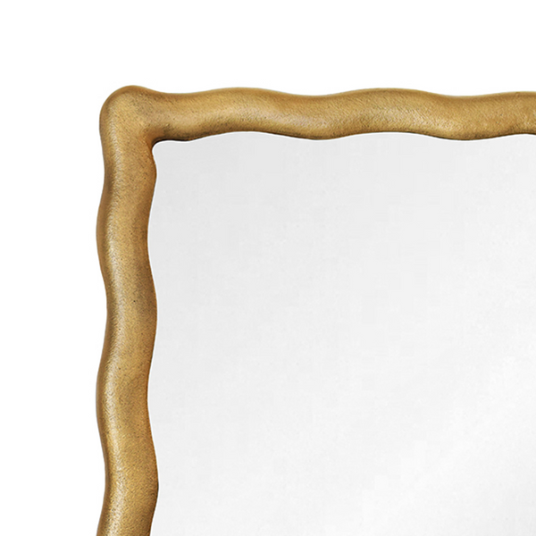 Kylo Wavy Textured Brass Wall Mirror