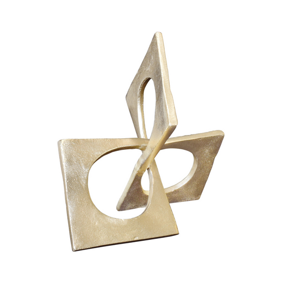 Twist Antique Brass Geometric Sculpture