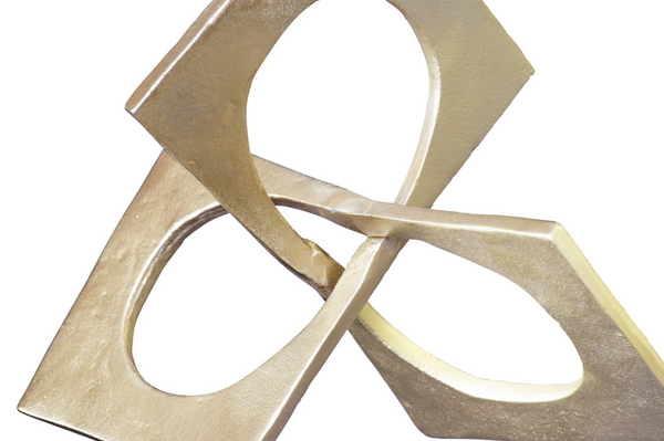 Twist Antique Brass Geometric Sculpture