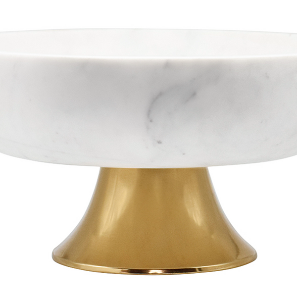 Brissa Marble & Brass Pedestal Bowl