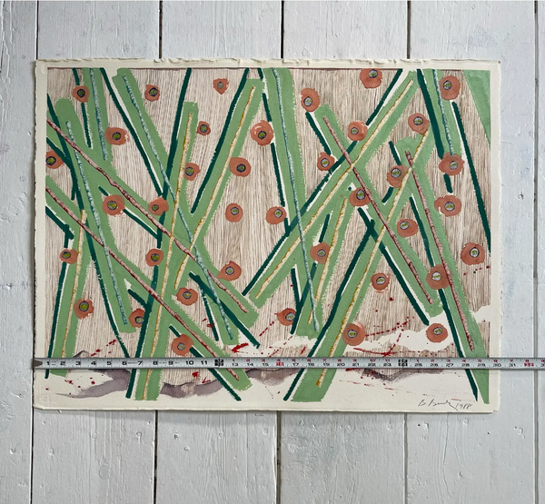 Barbara Beck 1988 Abstract Painting on Paper