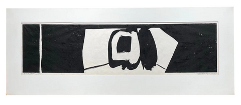 Barbara Beck 1973 Matted Woodcut Black Print on Paper - Original Matte