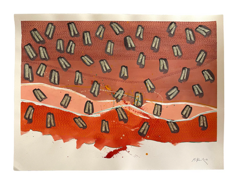 Barbara Beck 2006 Abstract Acrylic Painting on Paper