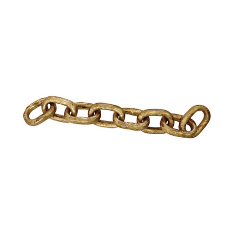 Dax Textured Brass Chain Link Decor Object