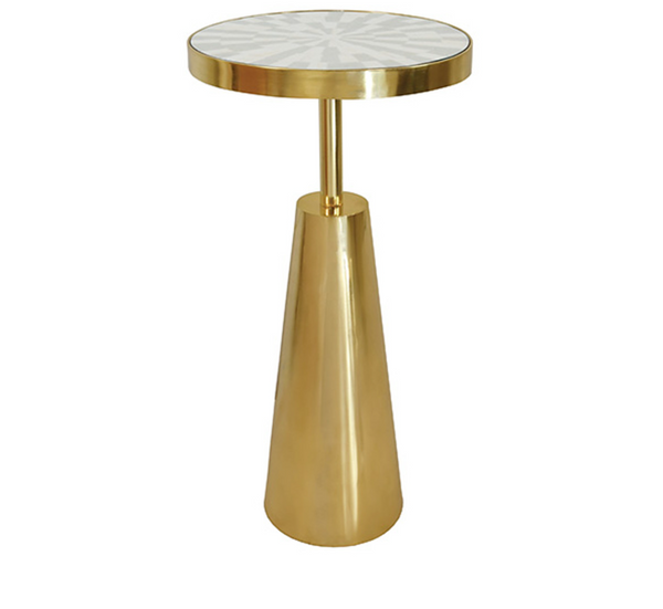 Elias Brass & Bone Accent Table