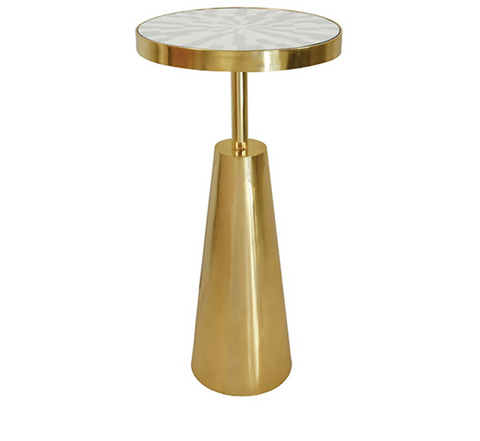 Elias Brass & Bone Accent Table