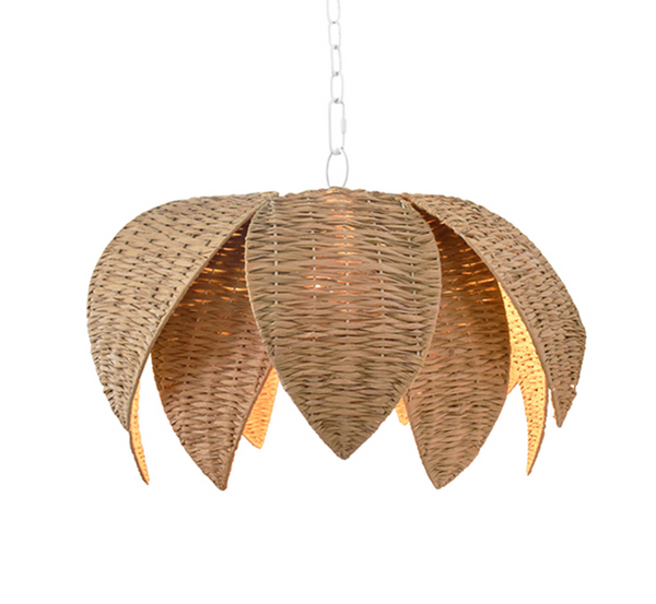 Franny Rafia Lotus Shaped Pendant Light