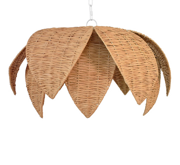 Franny Rafia Lotus Shaped Pendant Light