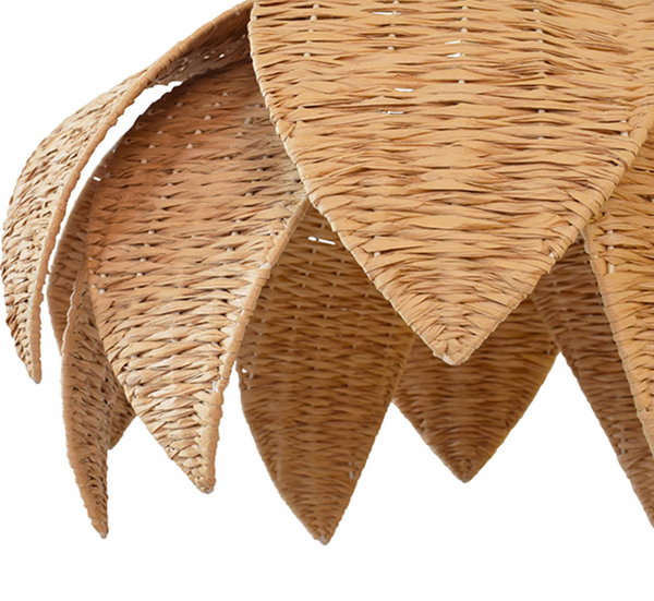 Franny Rafia Lotus Shaped Pendant Light