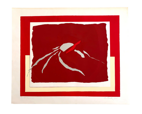 Barbara Beck 1971 Mid Century Modern Screen Print on Paper