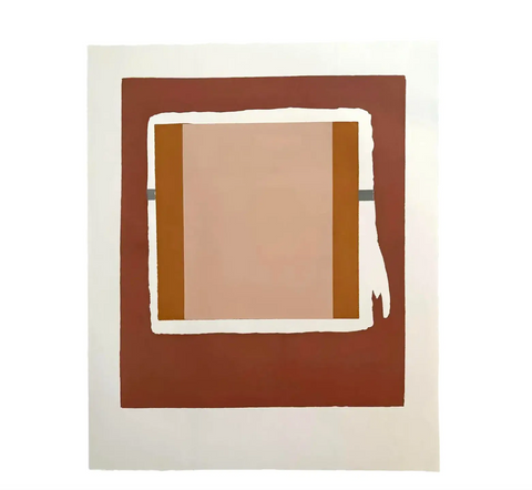 Barbara Beck 1971 Mid Century Modern Screen Print on Paper - Authorized