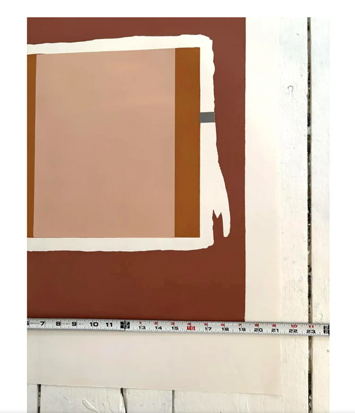 Barbara Beck 1971 Mid Century Modern Screen Print on Paper - Authorized