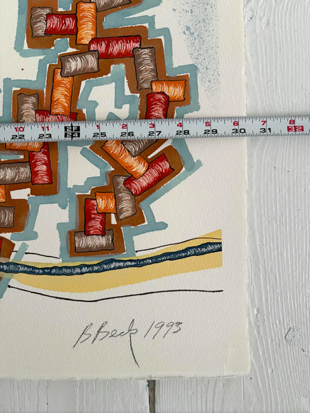Barbara Beck 1993 Abstract Watercolor on Paper