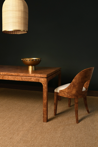 Adams Modern Dark Burl Wood 86" Dining Table