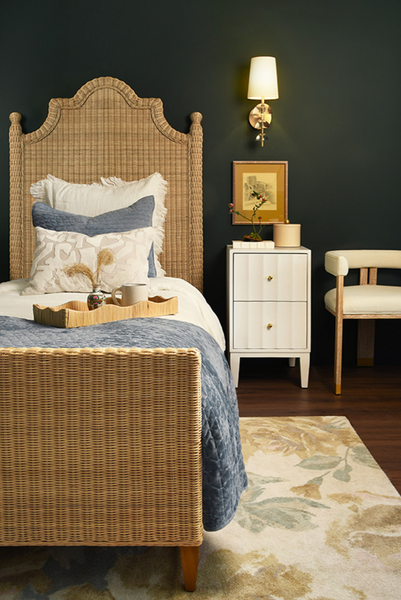 Hammond Matte White Lacquer Fluted Front Two Door Side Table with Brass Knobs