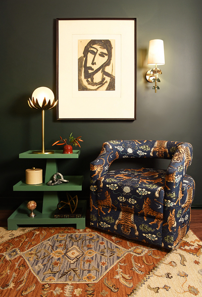 Demi Stacked Hemisphere Acrylic & Antique Brass Wall Sconce with White Linen Shade