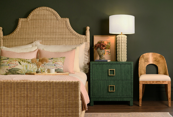 CeCe Beige Glazed Scalloped Ceramic Table Lamp with White Linen Shade, Ceramic Finial, and Brass Accent