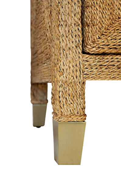 Casey Wrapped Rope Four Door Buffet With Satin Brass Hardware