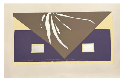 Barbara Beck 1971 Mid Century Modern Screen Print on Paper