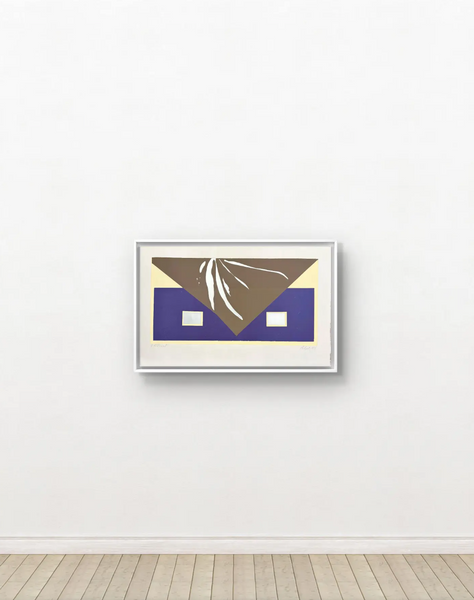 Barbara Beck 1971 Mid Century Modern Screen Print on Paper