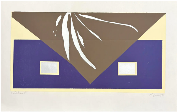 Barbara Beck 1971 Mid Century Modern Screen Print on Paper