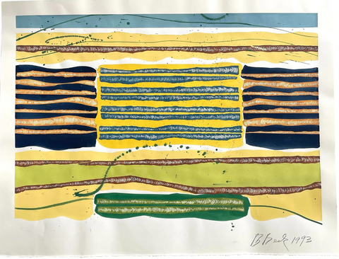 Barbara Beck 1993 Abstract Painting on Paper
