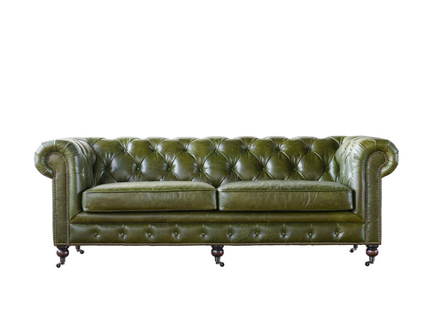 Churchill 87" Leather Chesterfield Sofa