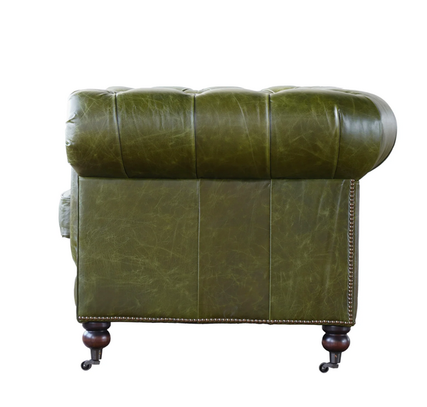 Churchill 87" Leather Chesterfield Sofa
