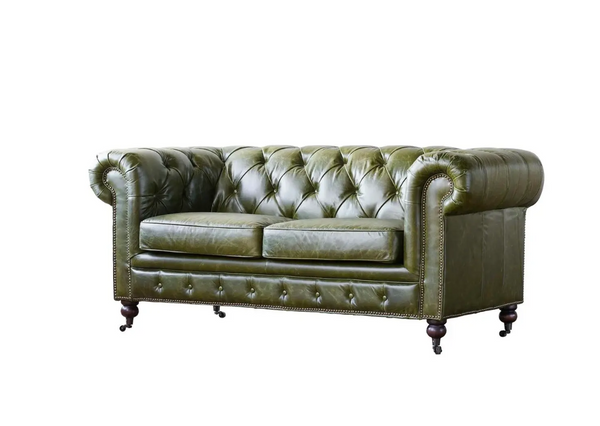 Churchill 72" Leather Chesterfield Sofa