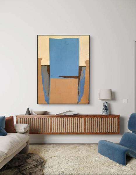 Barbara Beck 1960s Abstract Paper Collage on Board