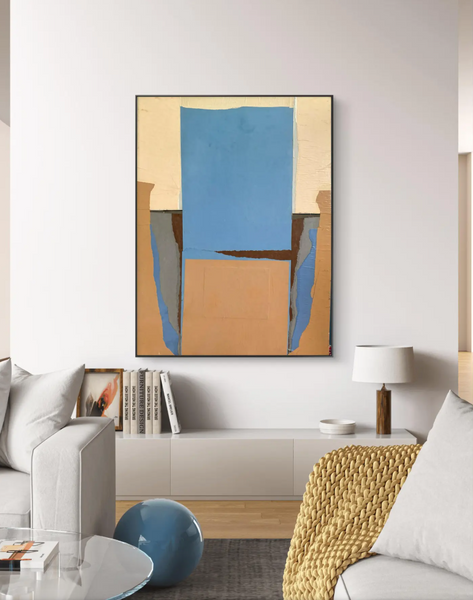 Barbara Beck 1960s Abstract Paper Collage on Board